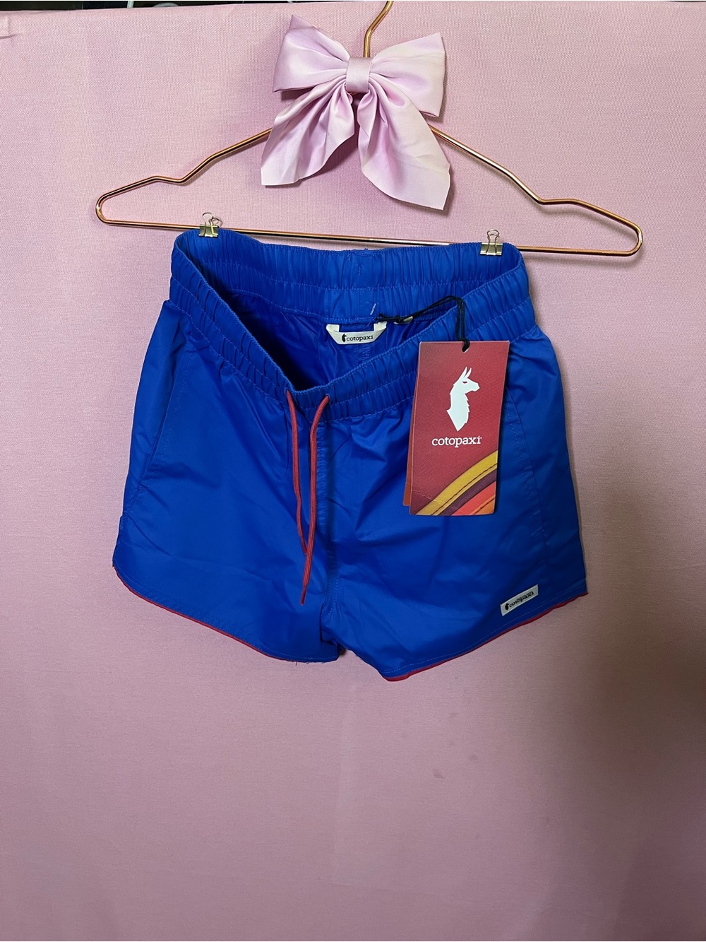 Cotopaxi Youth Royal Blue Athletic Shorts with Red Trim